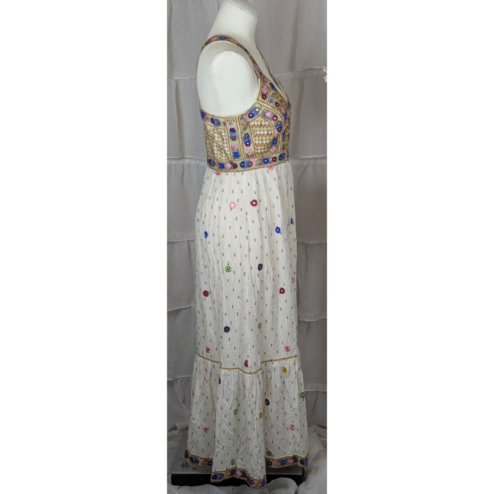 PAYAL PRATAP Anthropologie Norah Dress Embroidered Boho Midi Dress Size 2 - Picture 6 of 13